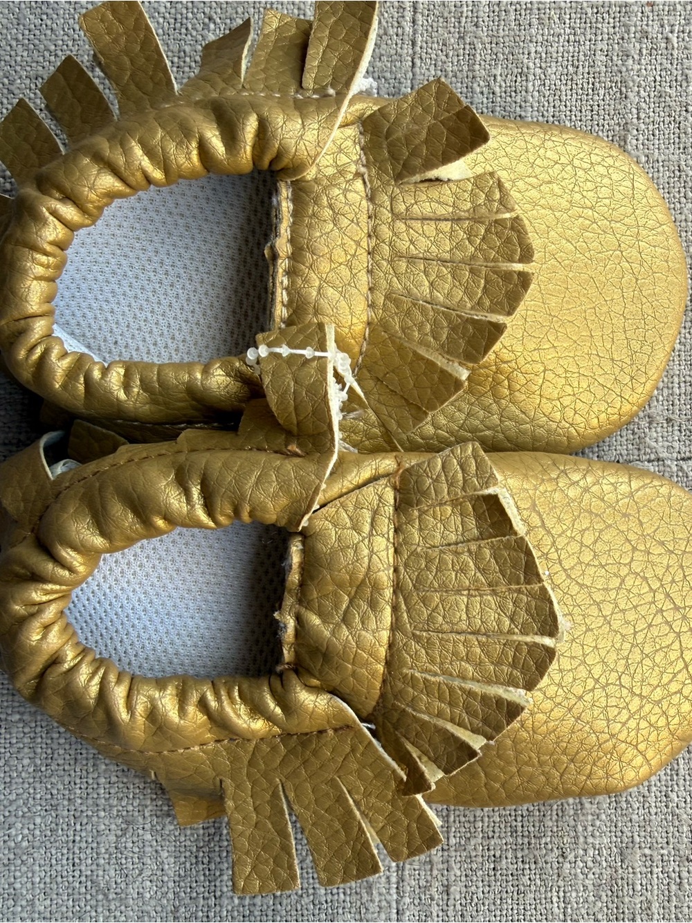 Infant Soft Gold Moccasins